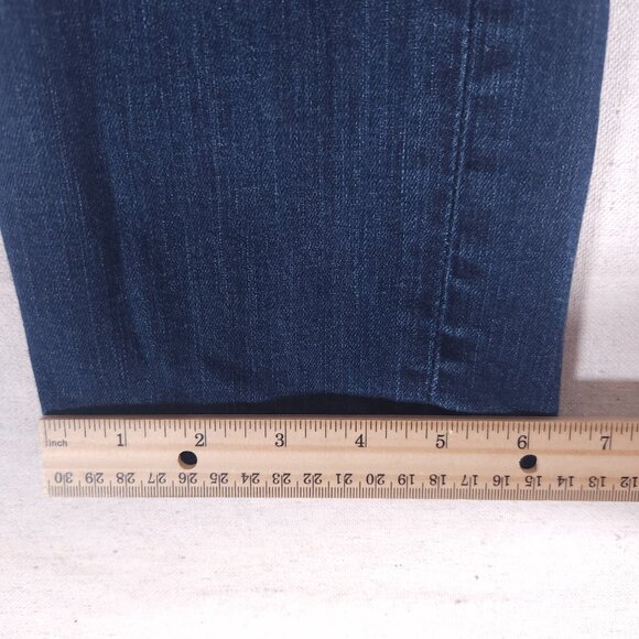 BKE Denim Kate Straight Blue Jeans Womens Size 28S x 29.5 Dark Wash Pants FLAWS - Picture 7 of 16